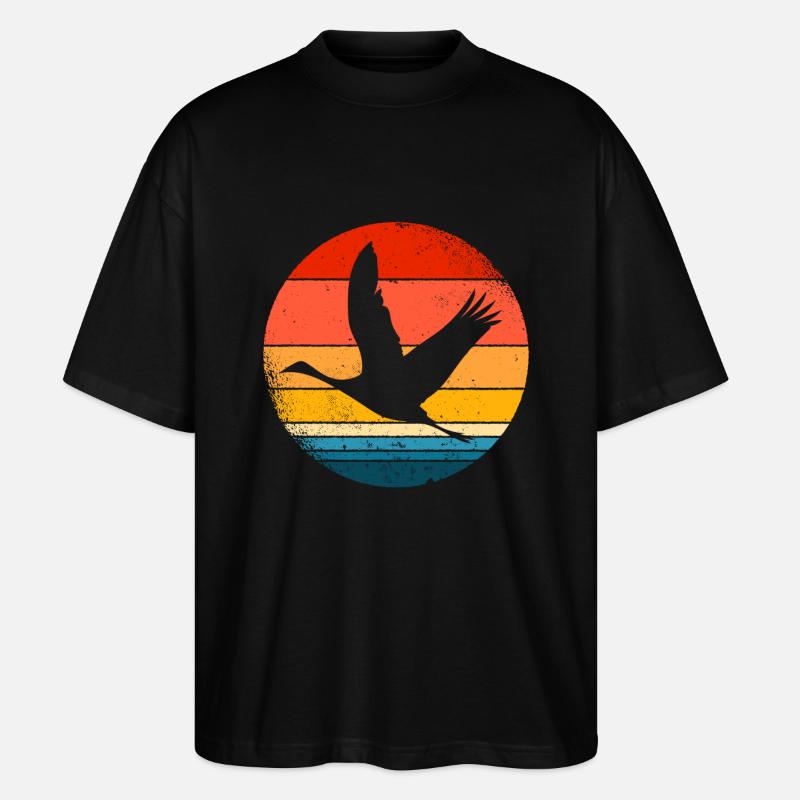 Reiher - Stanley/Stella Oversized Unisex Bio T-Shirt Blaster 2.0 - Schwarz