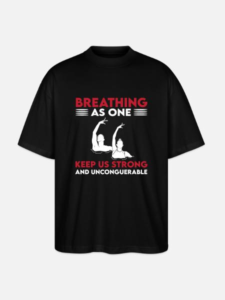 Synchronized Swimming Gift - Stanley/Stella Oversized Unisex Organic T-shirt Blaster 2.0 - black