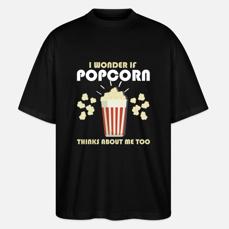 Popcorn Geschenk - Stanley/Stella Oversized Unisex Bio T-Shirt Blaster 2.0 - Schwarz