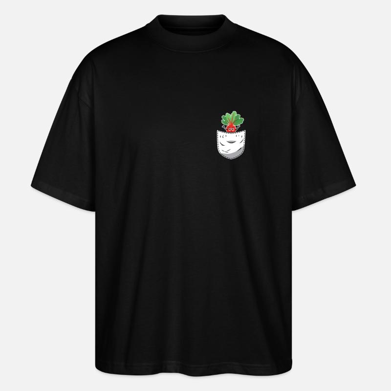 Radieschen Hemdtasche - Stanley/Stella Oversized Unisex Bio T-Shirt Blaster 2.0 - Schwarz