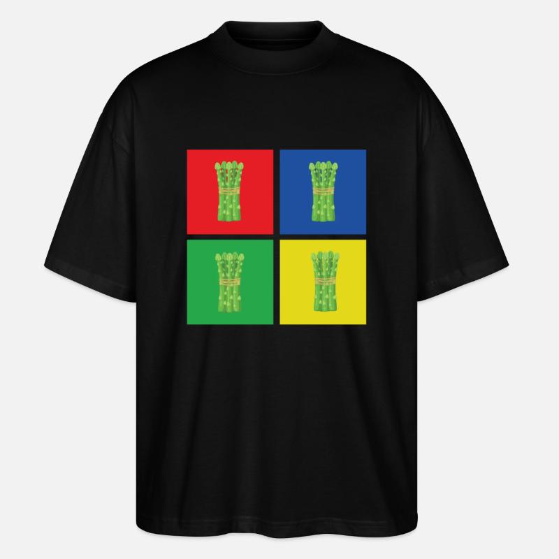 Spargel Geschenk - Stanley/Stella Oversized Unisex Bio T-Shirt Blaster 2.0 - Schwarz