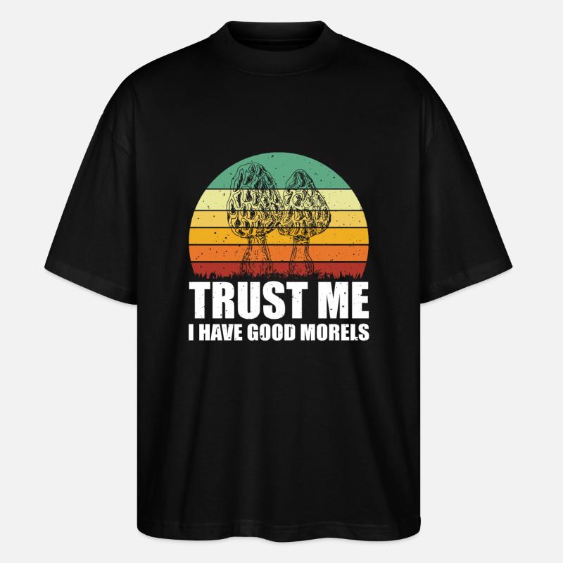 Morcheln Pilzsammler - Stanley/Stella Oversized Unisex Bio T-Shirt Blaster 2.0 - Schwarz