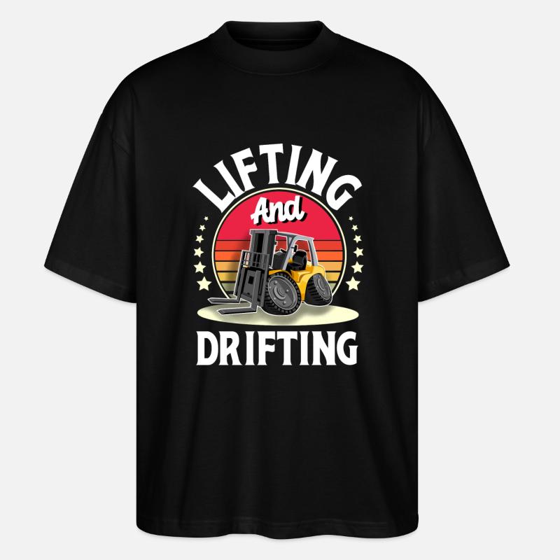Staplerfahrer Gabelstapler Lagerist - Stanley/Stella Oversized Unisex Bio T-Shirt Blaster 2.0 - Schwarz