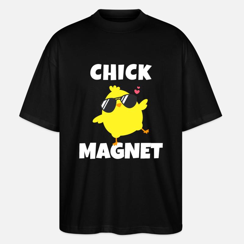 Chick Magnet Cooles Küken Cartoon - Stanley/Stella Oversized Unisex Bio T-Shirt Blaster 2.0 - Schwarz