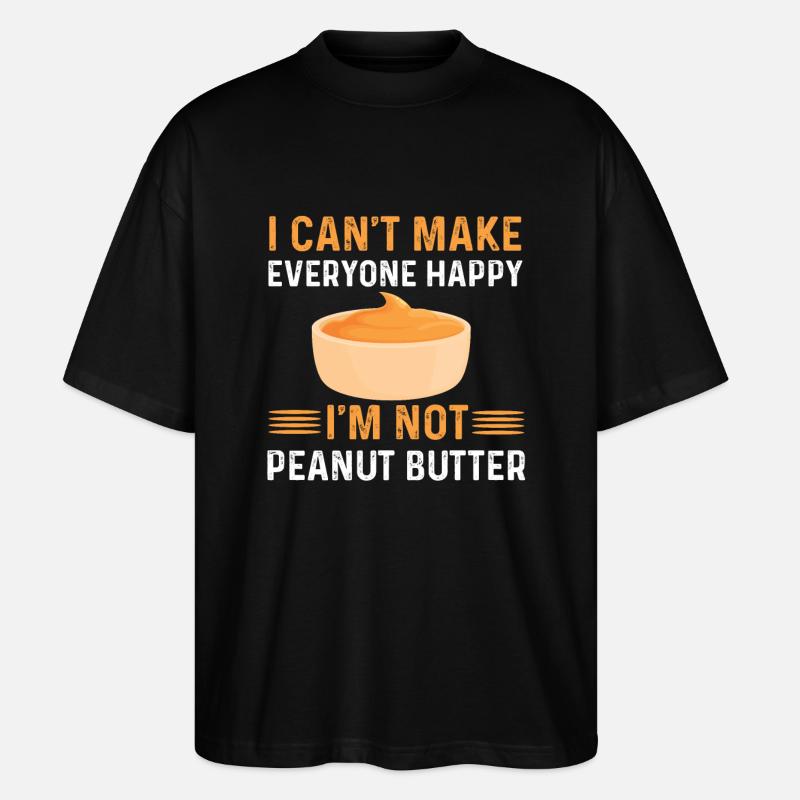 Peanut Butter Lover Gift - Stanley/Stella Oversized Unisex Organic T-shirt Blaster 2.0 - black