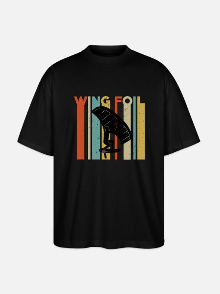 Wing Foil - Stanley/Stella Oversized Unisex Organic T-shirt Blaster 2.0 - black