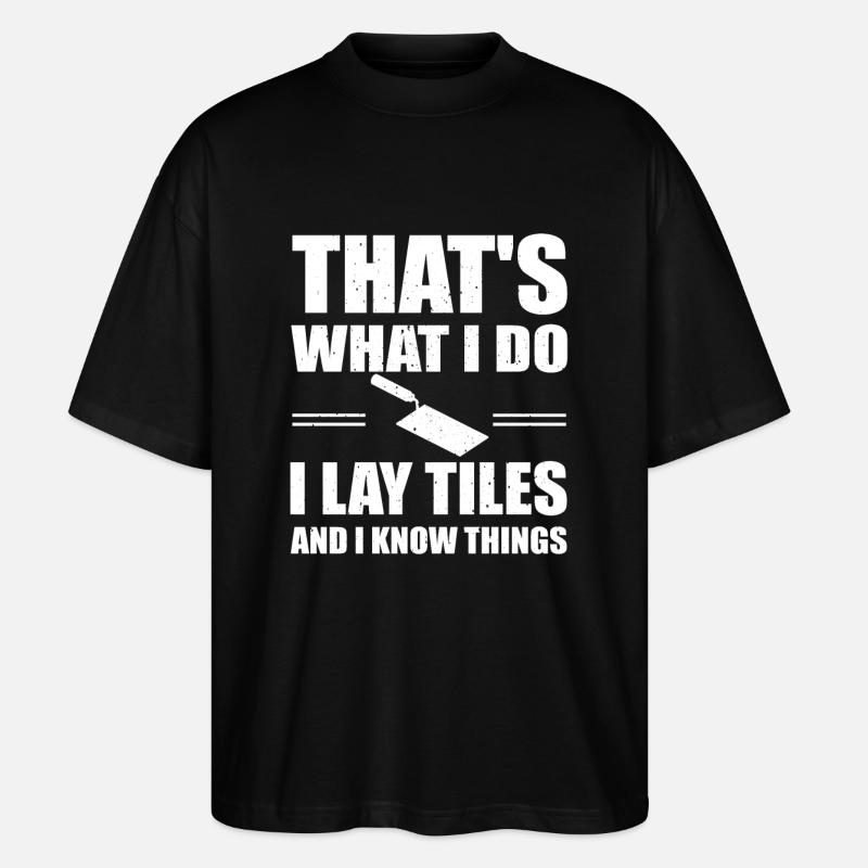 Tiler Gift - Stanley/Stella Oversized Unisex Organic T-shirt Blaster 2.0 - black