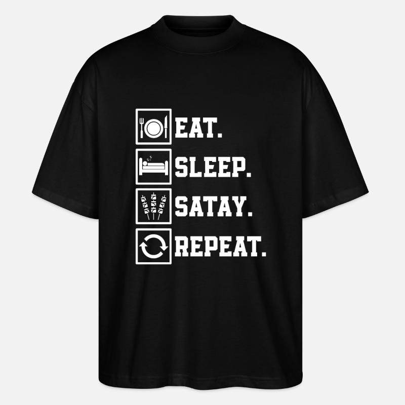 Satay - T-shirt bio Blaster 2.0 coupe oversize Stanley/Stella Unisexe - noir