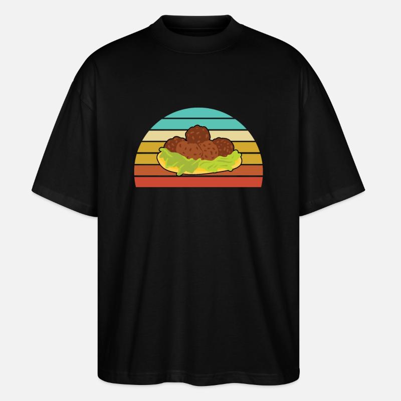 Falafel rétro - T-shirt bio Blaster 2.0 coupe oversize Stanley/Stella Unisexe - noir