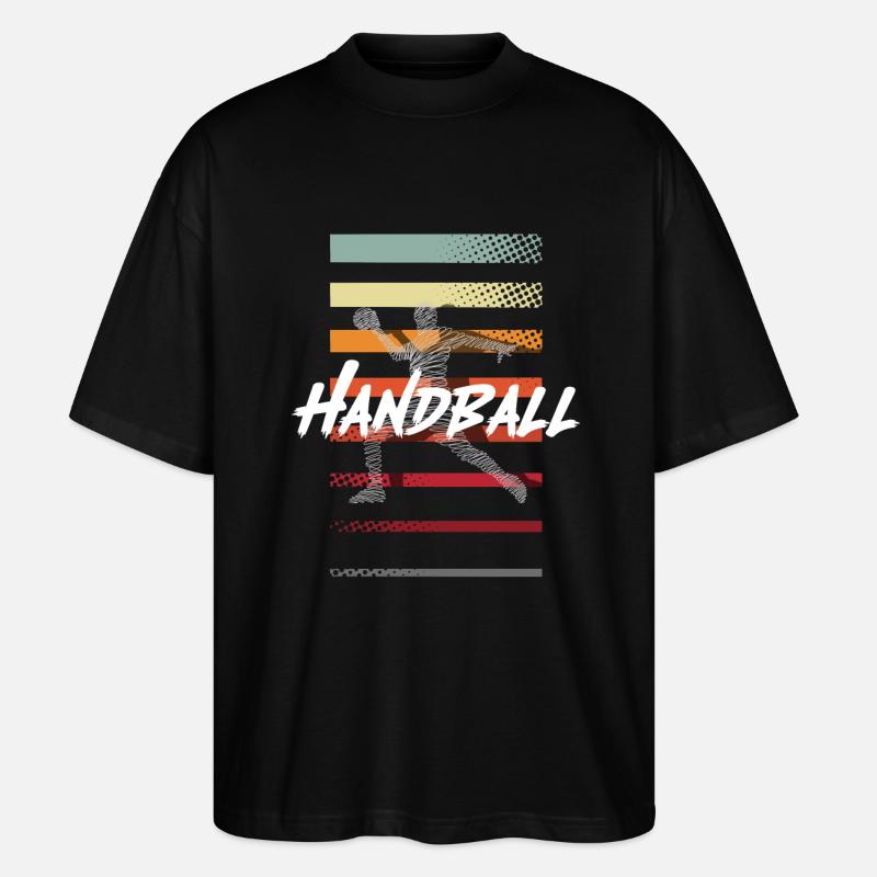 Handball Handballer - Stanley/Stella Oversized Unisex Bio T-Shirt Blaster 2.0 - Schwarz