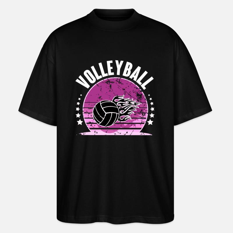 Volley-ball - T-shirt bio Blaster 2.0 coupe oversize Stanley/Stella Unisexe - noir
