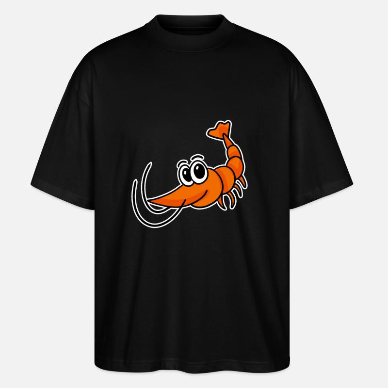 Garnele Garnelen - Stanley/Stella Oversized Unisex Bio T-Shirt Blaster 2.0 - Schwarz