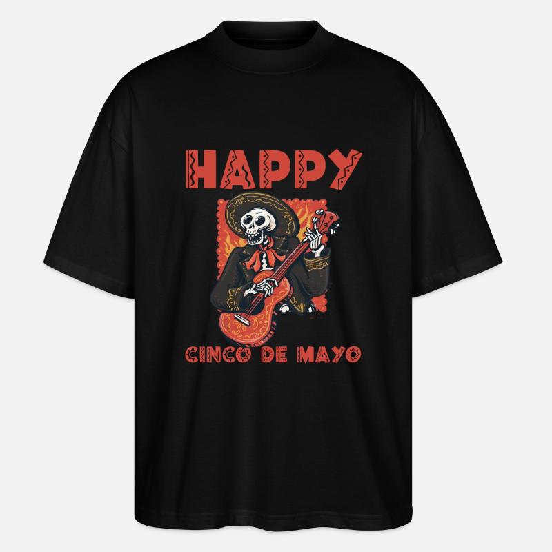 Joyeux Cinco de Mayo - T-shirt bio Blaster 2.0 coupe oversize Stanley/Stella Unisexe - noir