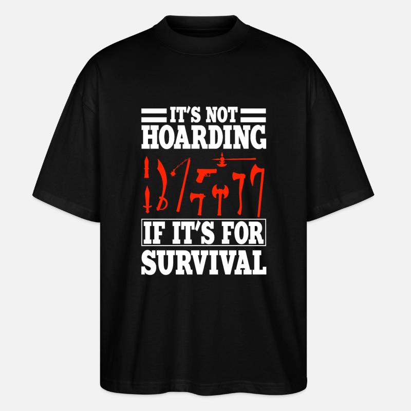 Funny survival expert - Stanley/Stella Oversized Unisex Organic T-shirt Blaster 2.0 - black