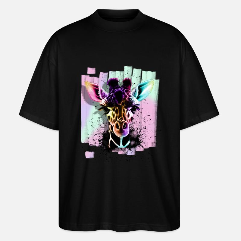 Girafe - T-shirt bio Blaster 2.0 coupe oversize Stanley/Stella Unisexe - noir
