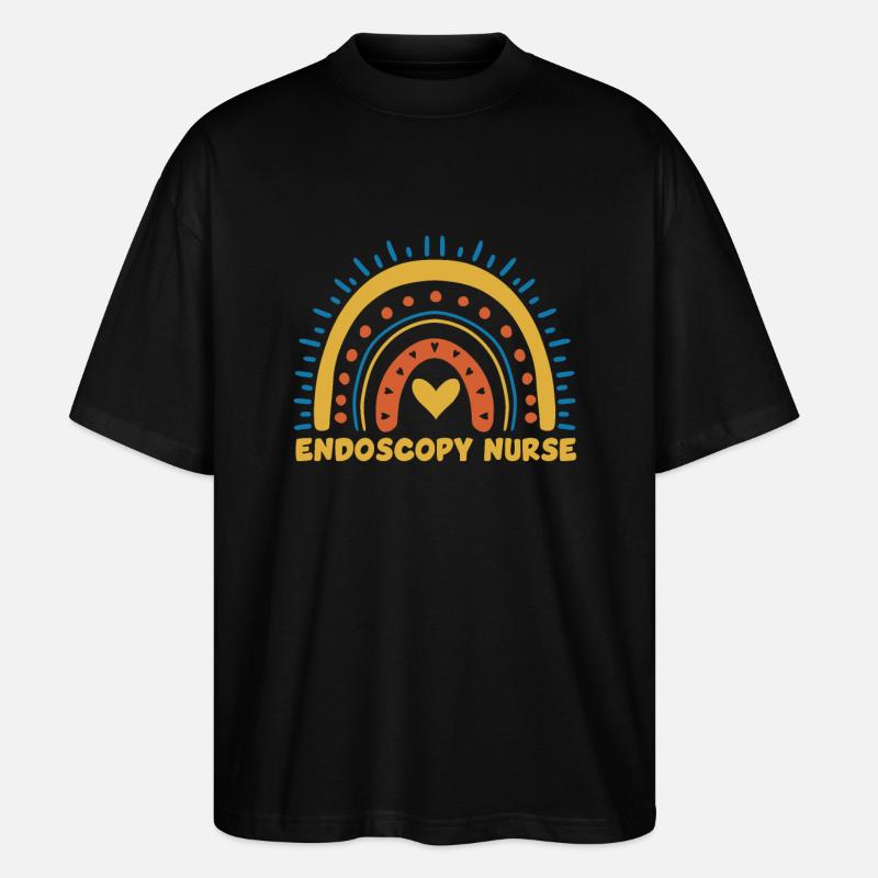 Endoscopy Nurse Rainbow - Stanley/Stella Oversized Unisex Organic T-shirt Blaster 2.0 - black