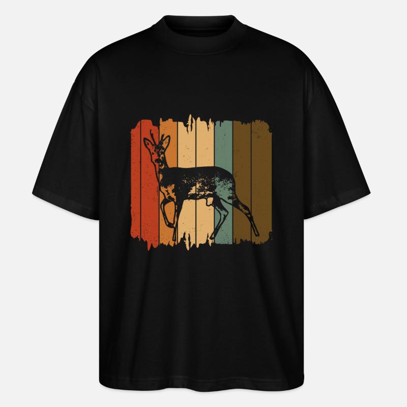 Chevreuil - T-shirt bio Blaster 2.0 coupe oversize Stanley/Stella Unisexe - noir