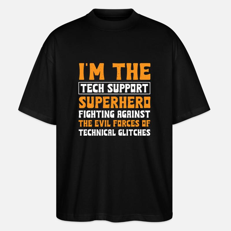 Support technique Super-héros - T-shirt bio Blaster 2.0 coupe oversize Stanley/Stella Unisexe - noir