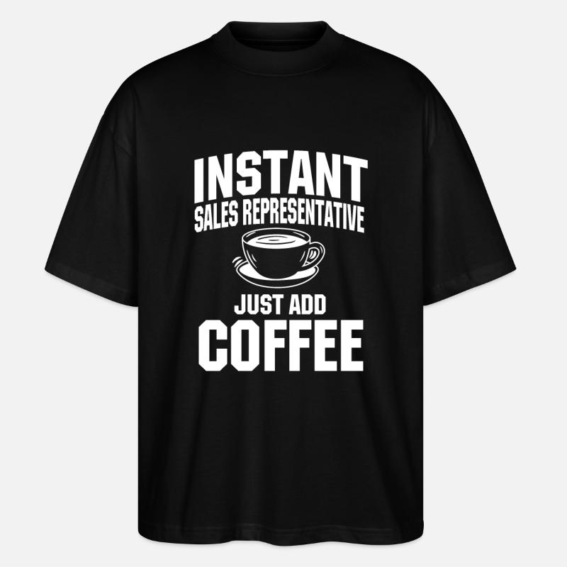 Sales Representative Coffee Lovers - Stanley/Stella Oversized Unisex Organic T-shirt Blaster 2.0 - black