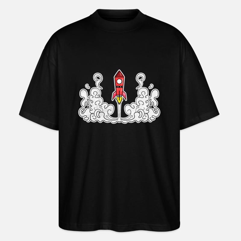 Rocket Rocket Launch Launch - Stanley/Stella Oversized Unisex Organic T-shirt Blaster 2.0 - black