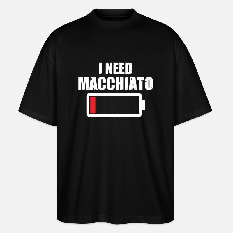 Macchiato - Stanley/Stella Oversized Unisex Bio T-Shirt Blaster 2.0 - Schwarz