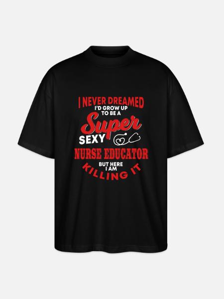 Humour d’infirmière instructrice - T-shirt bio Blaster 2.0 coupe oversize Stanley/Stella Unisexe - noir