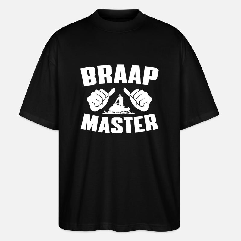 Braap Master Snowmobiler - Stanley/Stella Oversized Unisex Organic T-shirt Blaster 2.0 - black