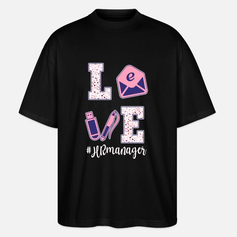 Chers responsables RH, Saint-Valentin - T-shirt bio Blaster 2.0 coupe oversize Stanley/Stella Unisexe - noir