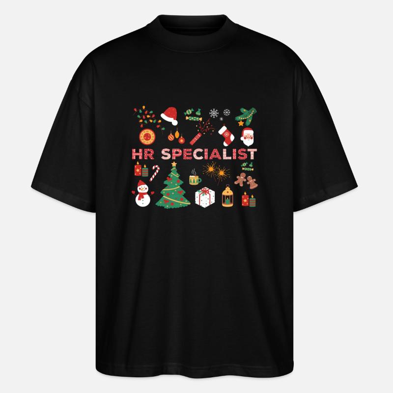 HR Spezialist Weihnachtskostüm - Stanley/Stella Oversized Unisex Bio T-Shirt Blaster 2.0 - Schwarz