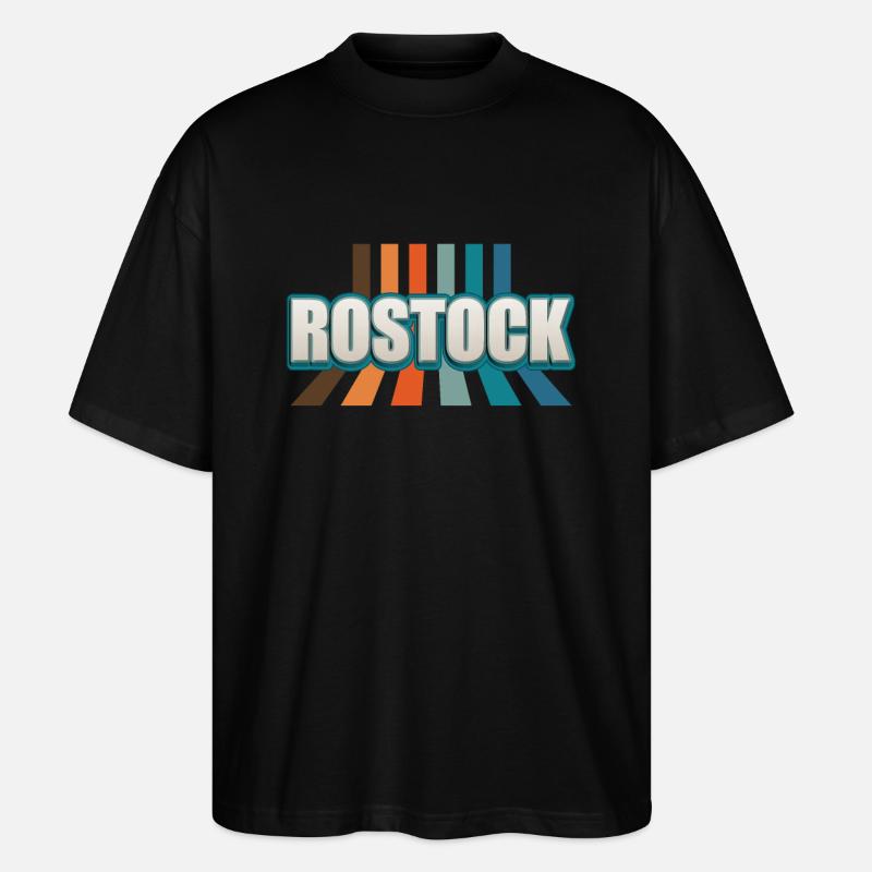 Rostockerin Rostocker Rostock - Stanley/Stella Oversized Unisex Bio T-Shirt Blaster 2.0 - Schwarz