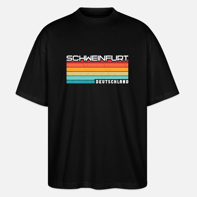 Schweinfurterin Schweinfurter Schweinfurt - Stanley/Stella Oversized Unisex Bio T-Shirt Blaster 2.0 - Schwarz