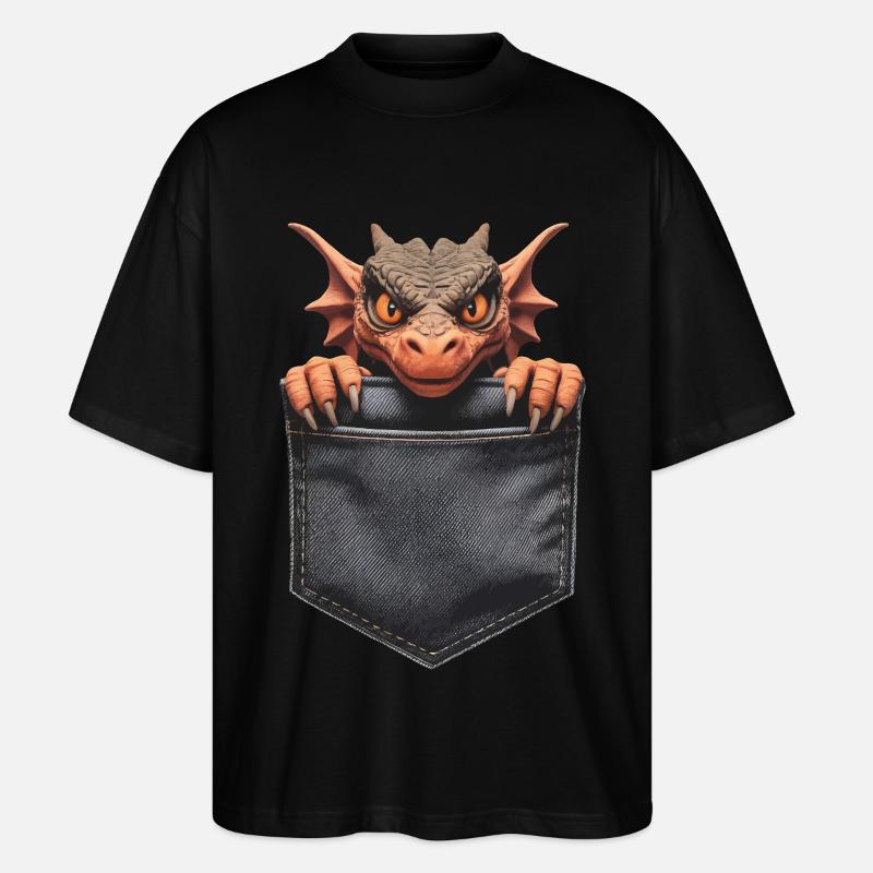 Drachen - Stanley/Stella Oversized Unisex Bio T-Shirt Blaster 2.0 - Schwarz