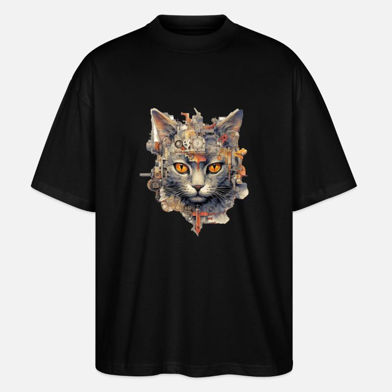 Chat - T-shirt bio Blaster 2.0 coupe oversize Stanley/Stella Unisexe - noir