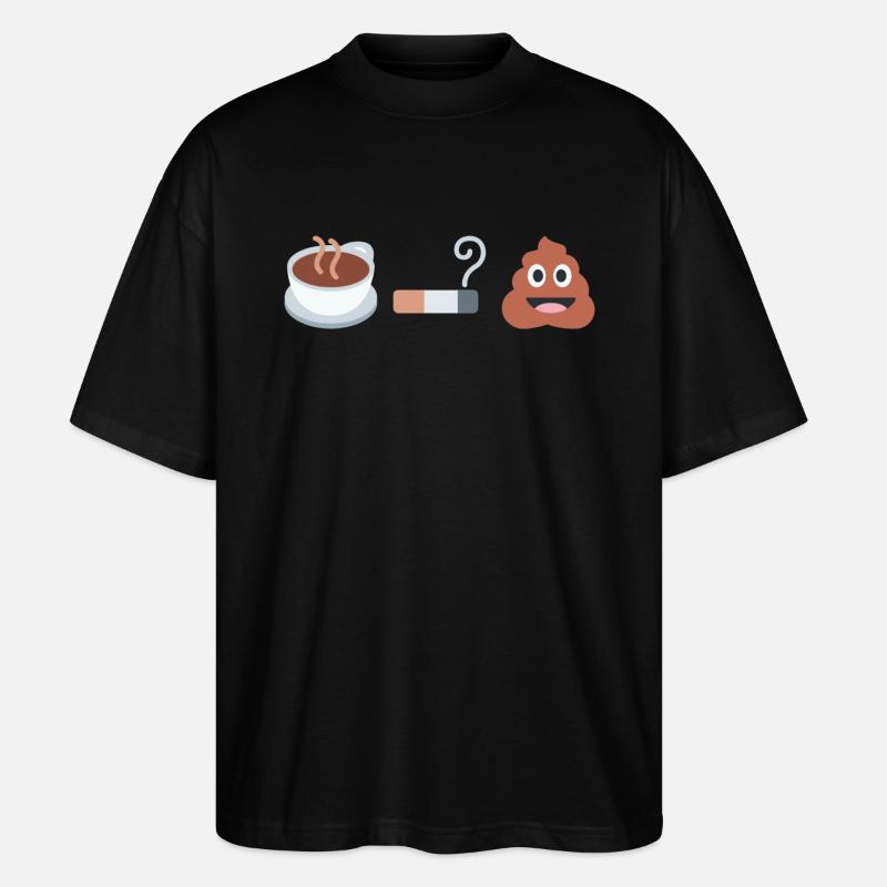 Kaffee, Kippe, K*cken - Stanley/Stella Oversized Unisex Bio T-Shirt Blaster 2.0 - Schwarz