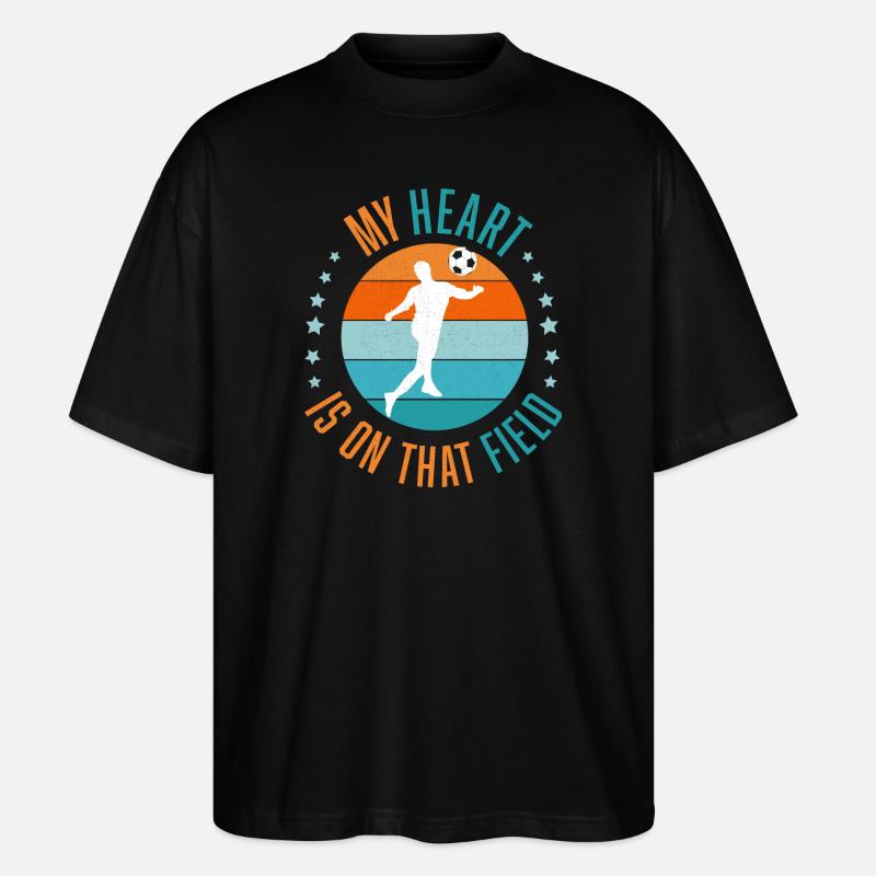 Fußball Leidenschaft - Stanley/Stella Oversized Unisex Bio T-Shirt Blaster 2.0 - Schwarz