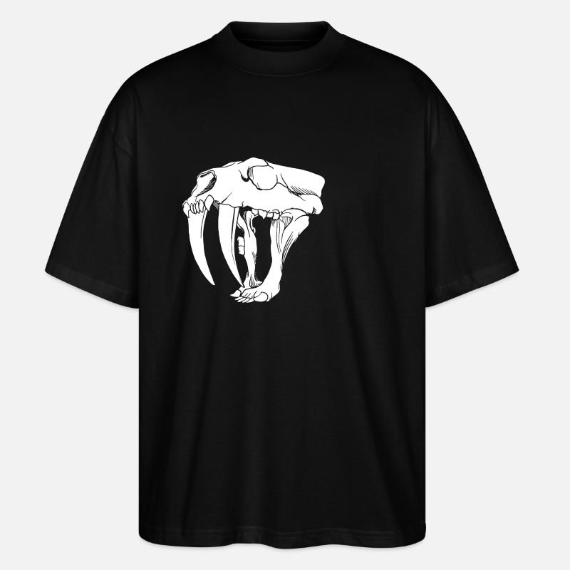 Säbelzahntiger - Stanley/Stella Oversized Unisex Bio T-Shirt Blaster 2.0 - Schwarz