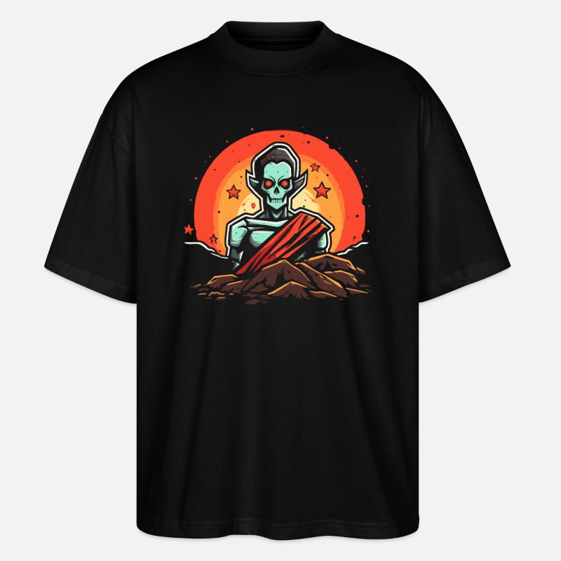 Ein Vampir bei Nacht - Stanley/Stella Oversized Unisex Bio T-Shirt Blaster 2.0 - Schwarz