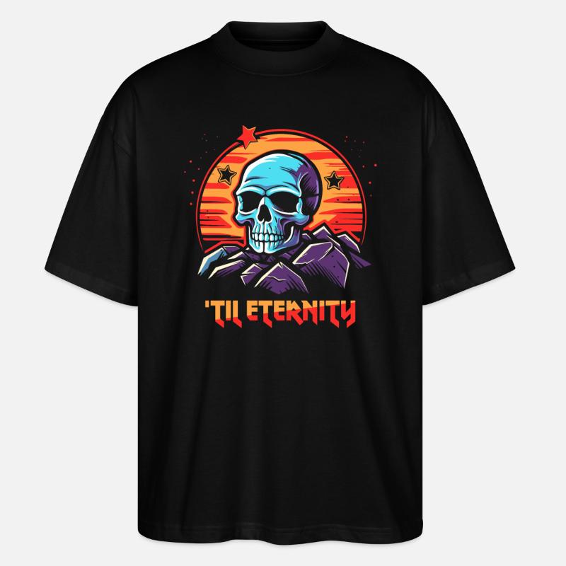 Crâne éternel : pour l’éternité - T-shirt bio Blaster 2.0 coupe oversize Stanley/Stella Unisexe - noir