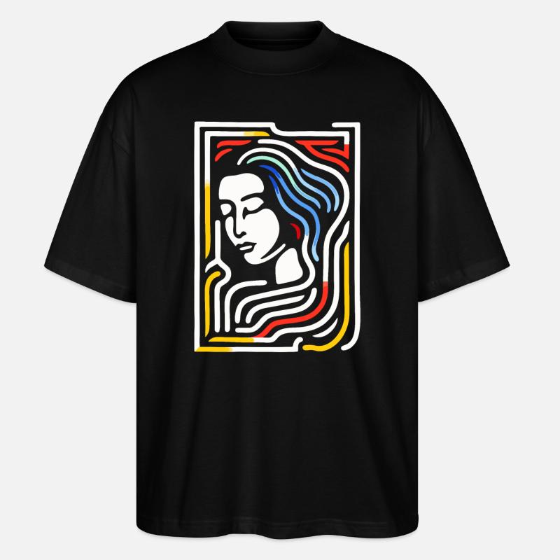 Das wunderschöne Labyrinth - Stanley/Stella Oversized Unisex Bio T-Shirt Blaster 2.0 - Schwarz