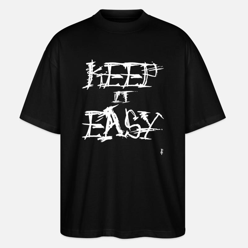 Keep it Easy - Stanley/Stella Oversized Unisex Bio T-Shirt Blaster 2.0 - Schwarz