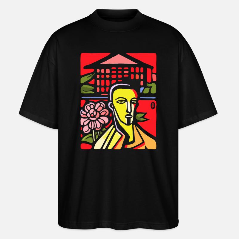 Mec d’art abstrait insatisfait - T-shirt bio Blaster 2.0 coupe oversize Stanley/Stella Unisexe - noir