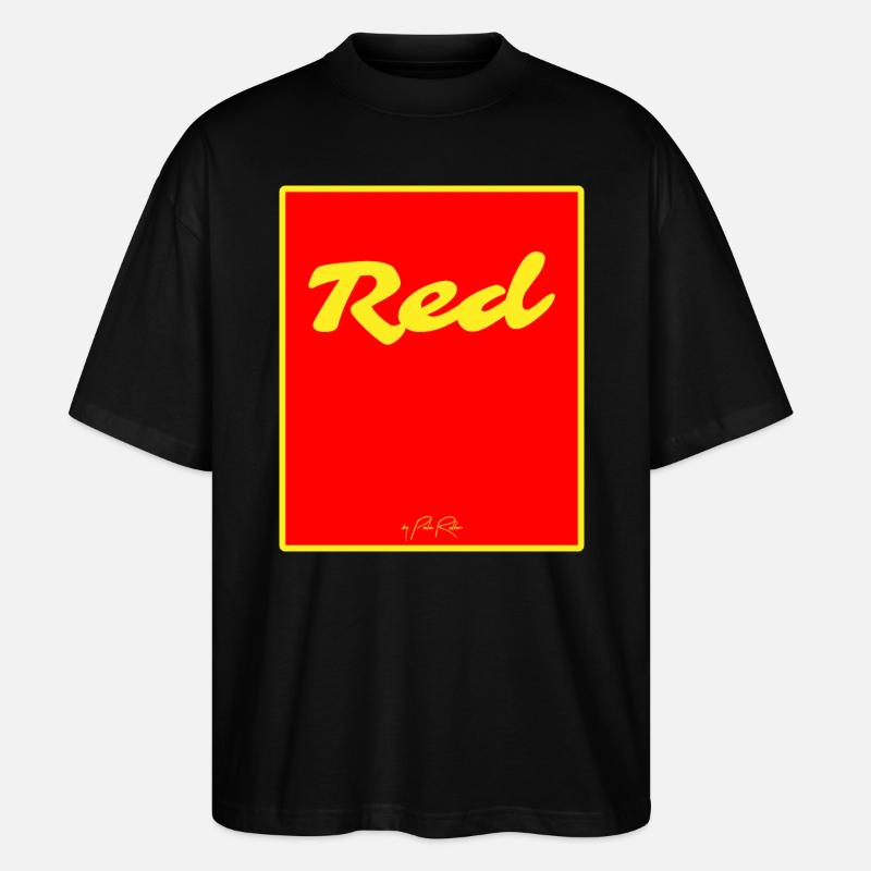 Rot - Stanley/Stella Oversized Unisex Bio T-Shirt Blaster 2.0 - Schwarz