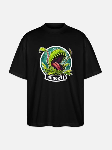 Carnivorous Plant: Always Hungry - Stanley/Stella Oversized Unisex Organic T-shirt Blaster 2.0 - black