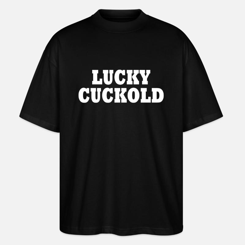 Lucky cuckold - Stanley/Stella Oversized Unisex Organic T-shirt Blaster 2.0 - black