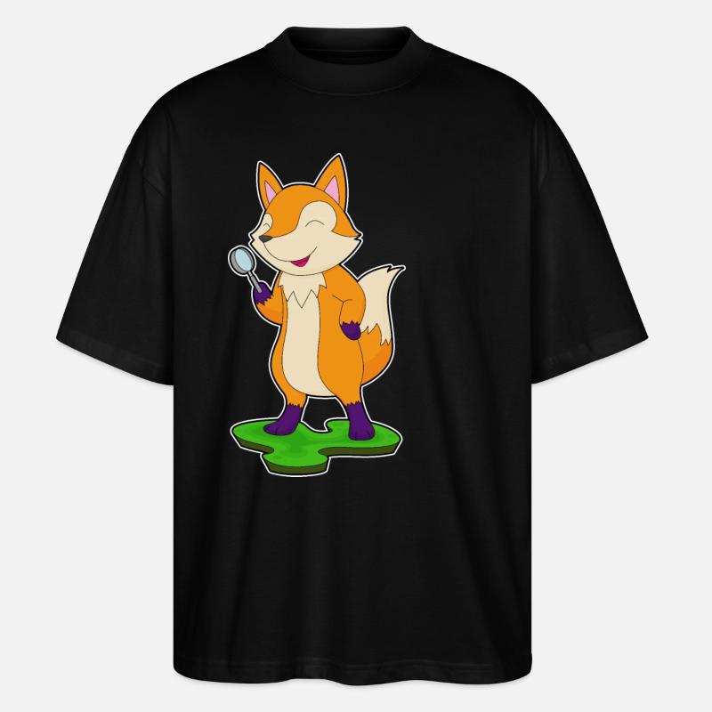 Fuchs Lupe - Stanley/Stella Oversized Unisex Bio T-Shirt Blaster 2.0 - Schwarz