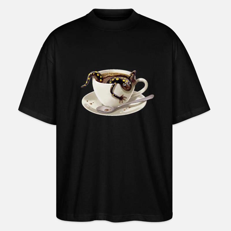 Salamandre du café 3 - T-shirt bio Blaster 2.0 coupe oversize Stanley/Stella Unisexe - noir