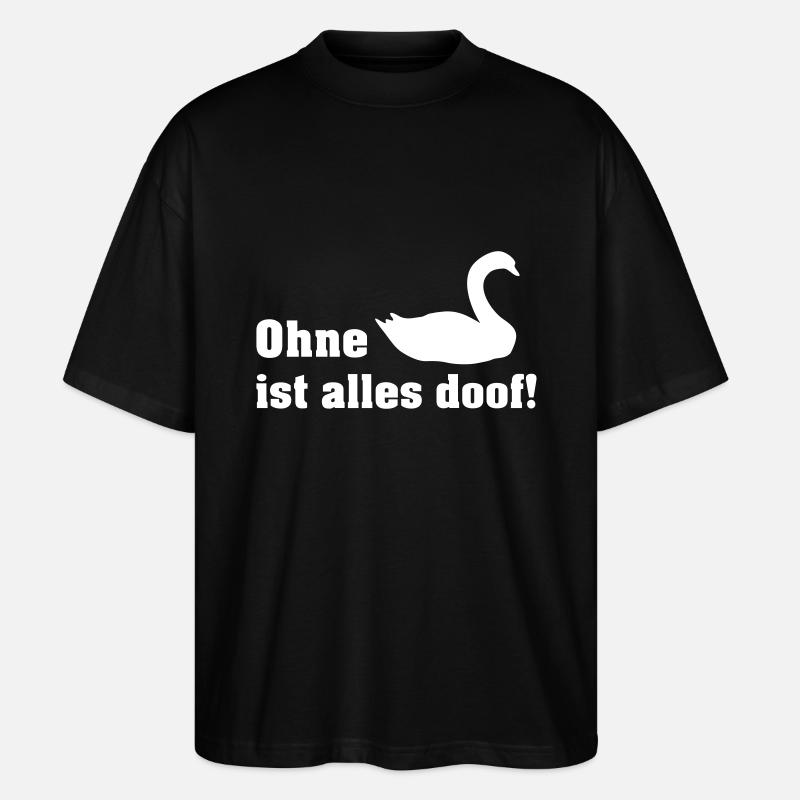 ohne schwan - Stanley/Stella Oversized Unisex Bio T-Shirt Blaster 2.0 - Schwarz