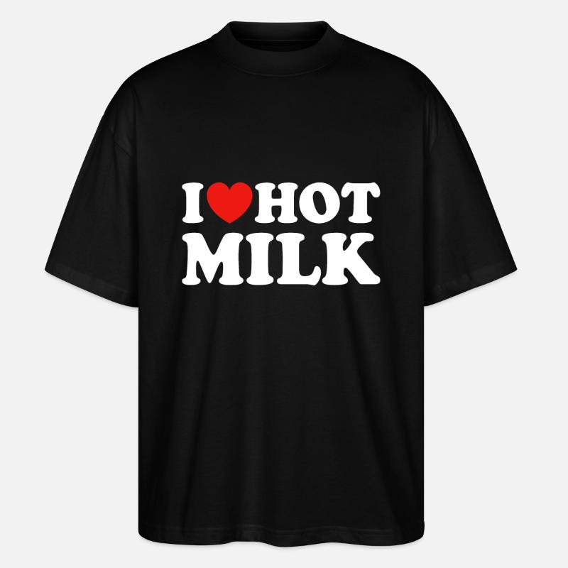 J’adore le lait chaud - T-shirt bio Blaster 2.0 coupe oversize Stanley/Stella Unisexe - noir