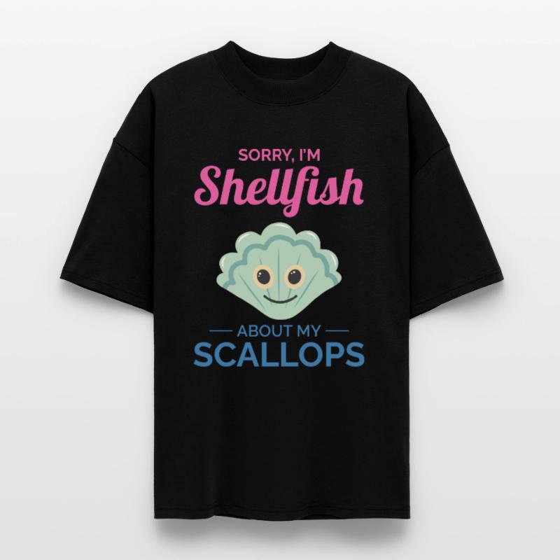 Scallop Seashells Collector Beachcomber Shellfish Stanley/Stella Oversized Unisex Organic T-shirt Blaster 2.0