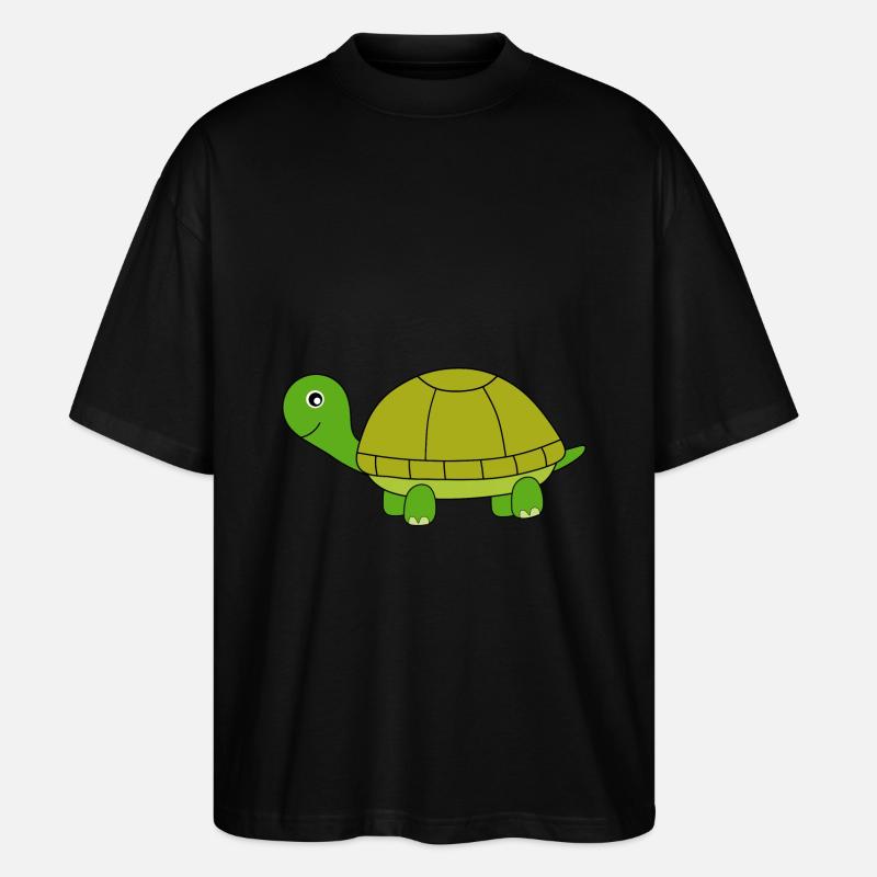 Schildkröte - Stanley/Stella Oversized Unisex Bio T-Shirt Blaster 2.0 - Schwarz